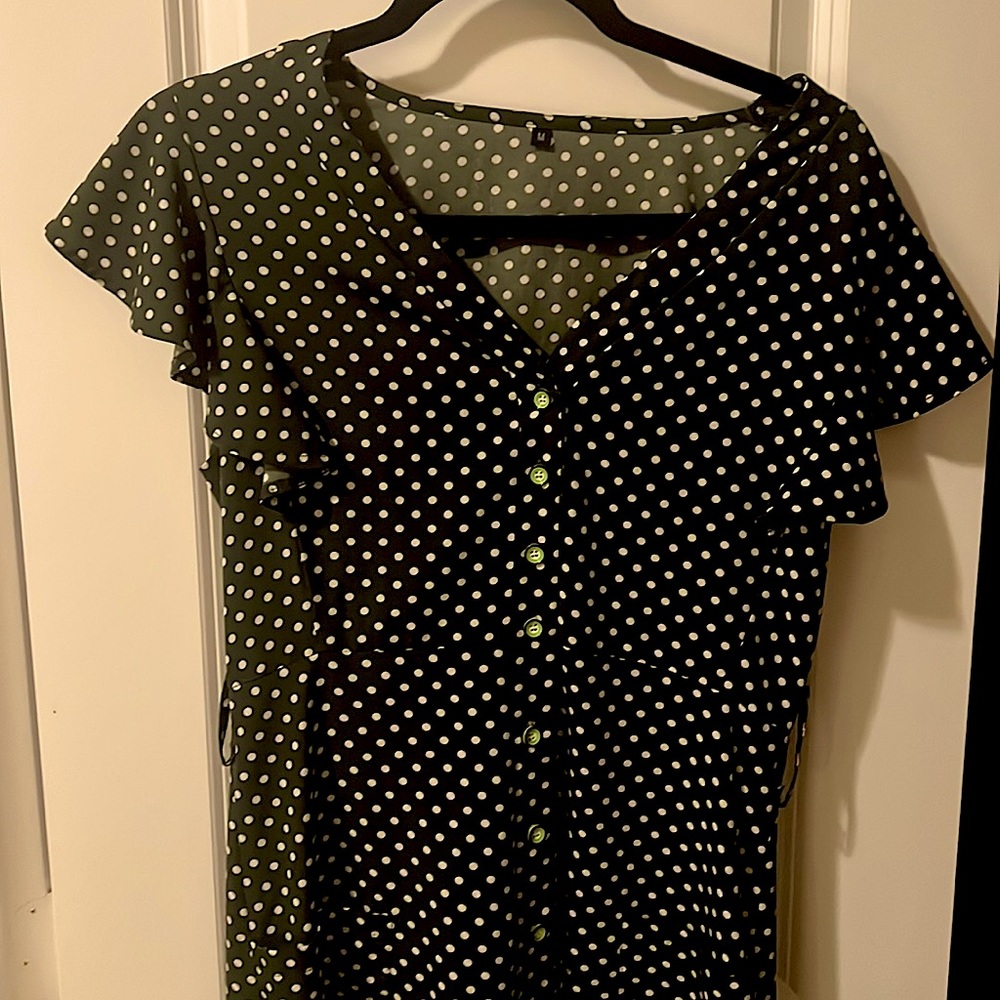 Brand new never worn green button down dress